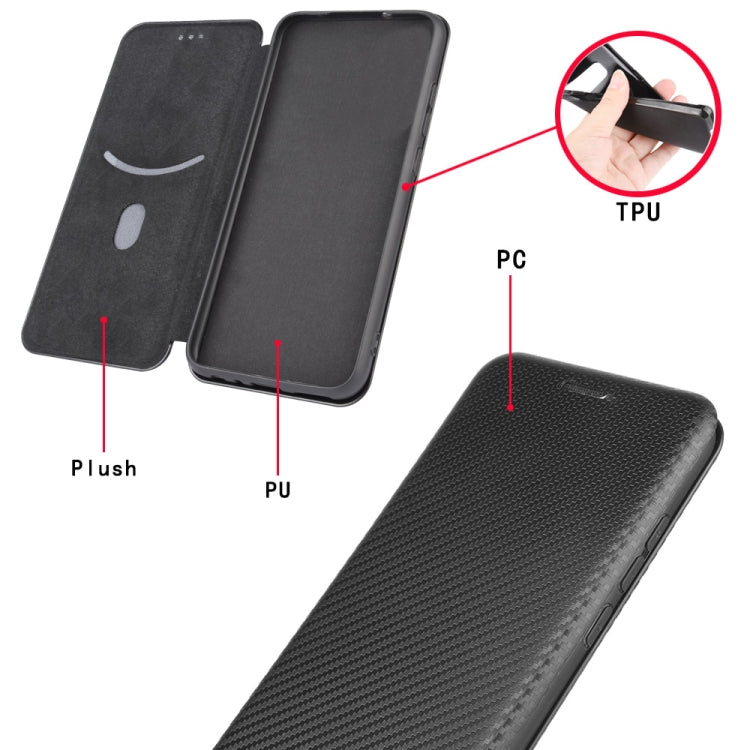 For Blackview BV5500 / BV5500 Pro / BV5500 Plus Carbon Fiber Texture Horizontal Flip TPU + PC + PU Leather Case with Card Slot(Blue) - More Brand by PMC TechLife | Online Shopping South Africa | PMC TechLife | Buy Now Pay Later Mobicred