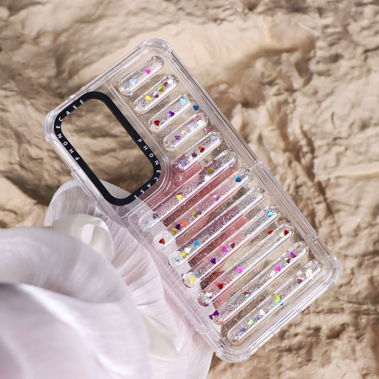 For Samsung Galaxy S25 Ultra 5G Capsule Glitter TPU Hybrid PC Airbag Phone Case(Pink) - Galaxy S25 Ultra 5G Cases by PMC Jewellery | Online Shopping South Africa | PMC Jewellery | Buy Now Pay Later Mobicred
