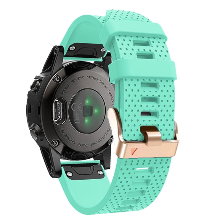 For Garmin 20mm Spotted Rose Gold Buckle Silicone Quick Release Watch