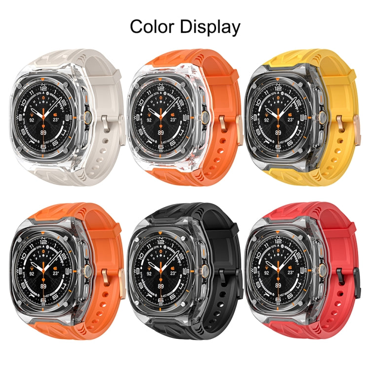 For Samsung Galaxy Watch Ultra 47mm Modified PC Hybrid TPU Watch Case Band(Red Clear Black) - free shipping - PMc TechLife - Order now!