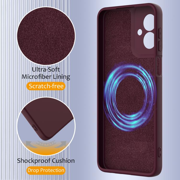 For Motorola Moto G55 5G Shockproof Silicone Magsafe Phone Case(Plum Color) - free shipping - PMC TechLife - Order now!