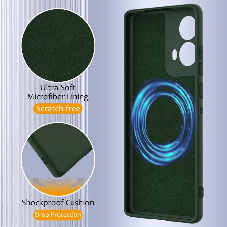 For Motorola Moto G34 / G45 5G Shockproof Silicone Magsafe Phone Case(Dark Green) - free shipping - PMC TechLife - Order now!