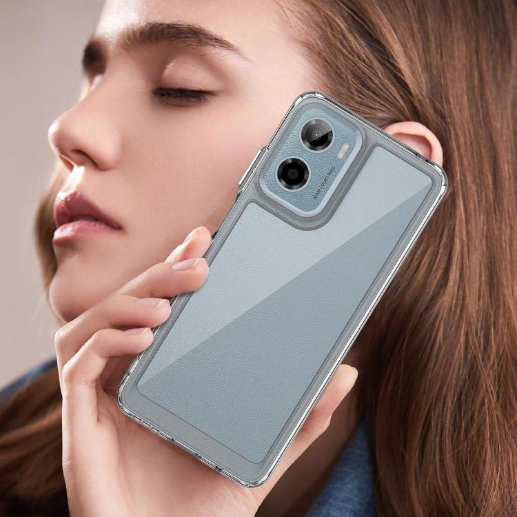 For Motorola Moto G05 Colorful Series Acrylic Hybrid TPU Phone Case(Transparent) - free shipping - PMC TechLife - Order now!