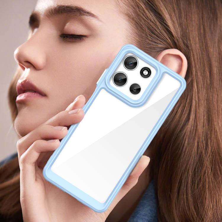 For Motorola Moto G66y 5G Colorful Series Acrylic Hybrid TPU Phone Case(Blue) - free shipping - PMC TechLife - Order now!