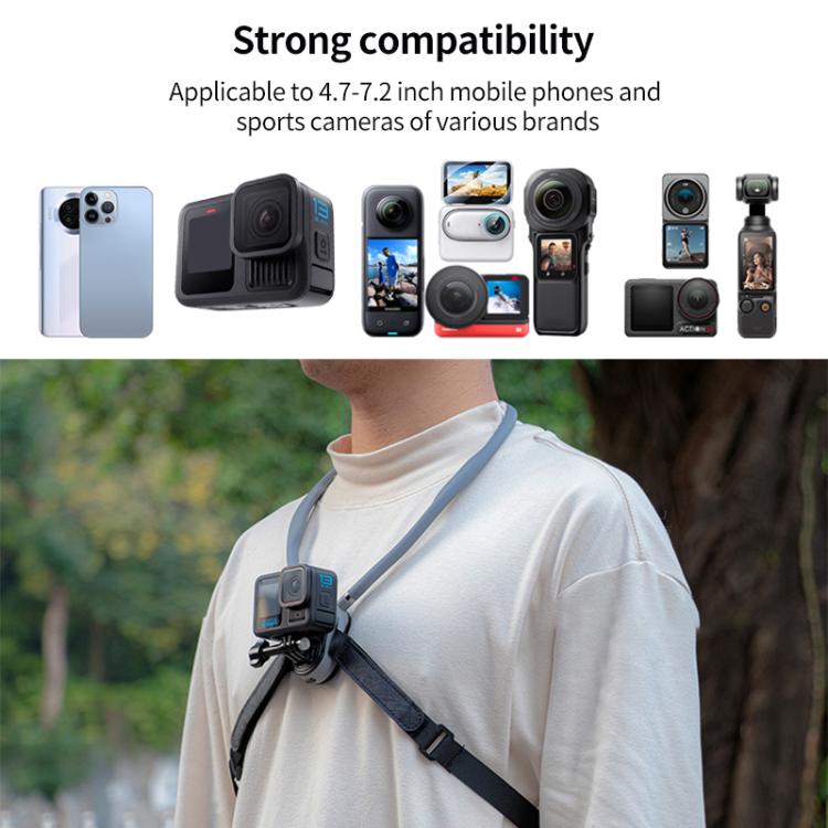 Magnetic Neck Mount Anti-shake Bracket, Type:2 in 1 - free shipping - PMC TechLife - Order now!