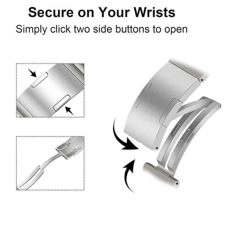 For Apple Watch 46mm / 49mm / 45mm / 44mm Integrated I-Shaped Quick Release Titanium Alloy Watch Band(Silver) - free shipping - PMc TechLife - Order now!