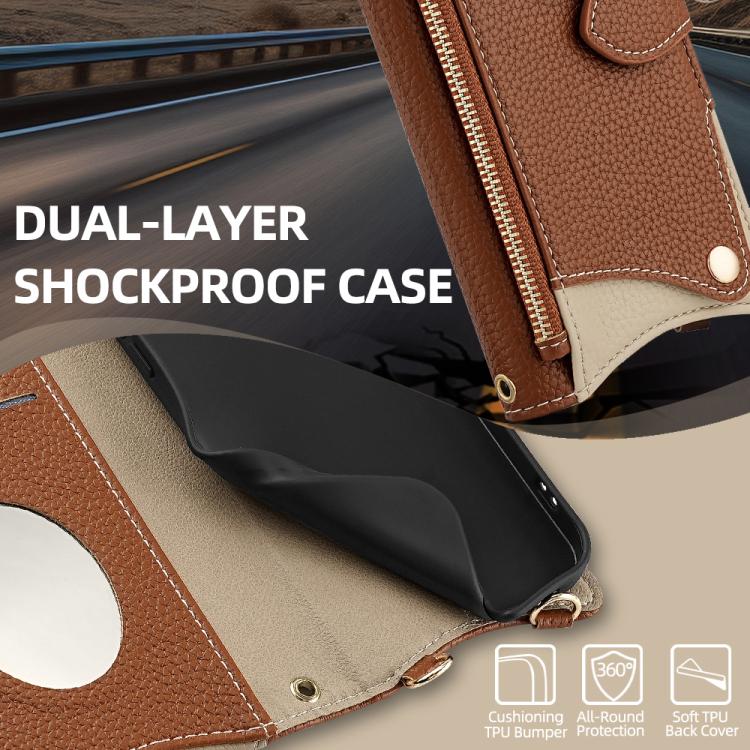 For Sony Xperia 1 VI Crossbody Chain Fishtail Litchi Leather Phone Case(Brown) - Sony Cases by PMC TechLife | Online Shopping South Africa | PMC TechLife | Buy Now Pay Later Mobicred