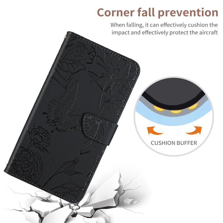 For Tecno Spark 40 Pro+ 4G Skin Feel Butterfly Embossed Flip Leather Phone Case(Black) - free shipping - PMC TechLife - Order now!
