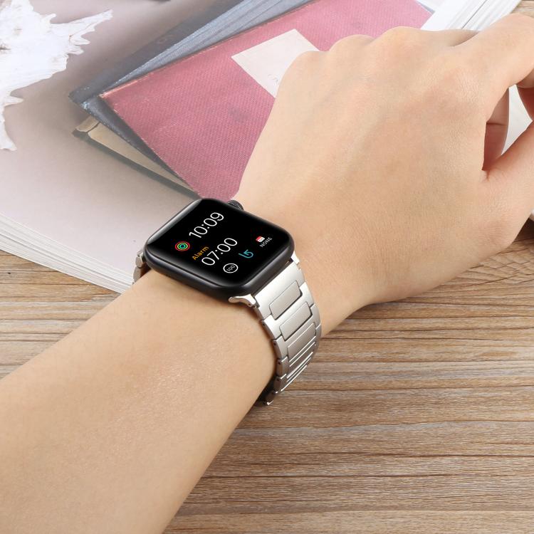 For Apple Watch 46mm / 49mm / 45mm / 44mm I-Shaped Folding Magnetic Buckle Metal Watch Band(Rose Gold) - free shipping - PMc TechLife - Order now!