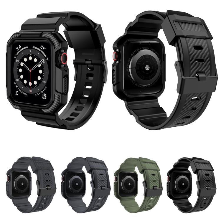 For Apple Watch Ultra 2 / 1 49mm VIETAO Carbon Fiber Silicone Strap(Transparent Grey) - free shipping - PMc TechLife - Order now!