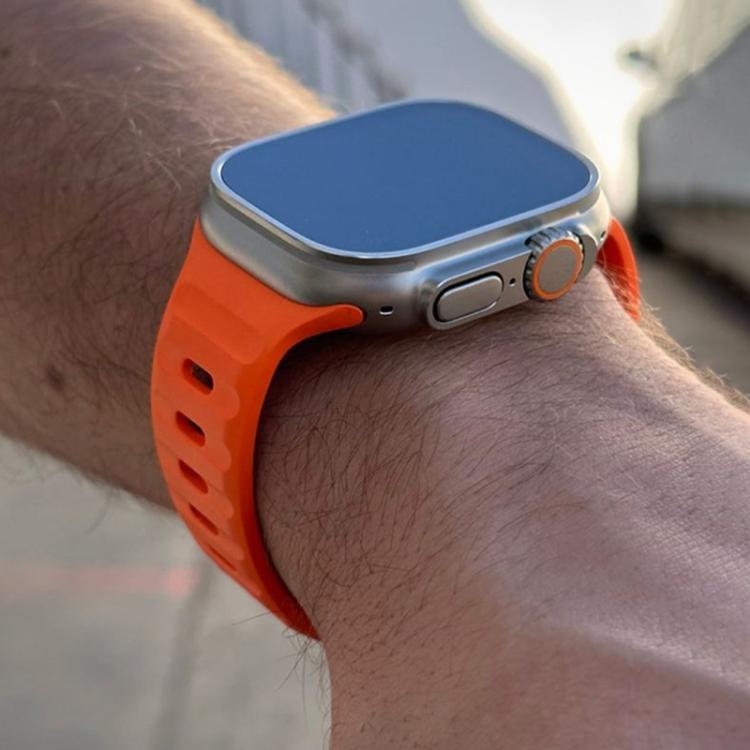 For Apple Watch 46mm / 49mm / 45mm / 44mm Kalebol Sport Silicone Strap(Orange) - Watch Bands by Kalebol | Online Shopping South Africa | PMC TechLife | Buy Now Pay Later Mobicred