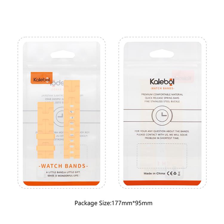 20mm Kalebol Solid Color Black Buckle Round Tail Silicone Watch Band(Black) - free shipping - PMc TechLife - Order now!