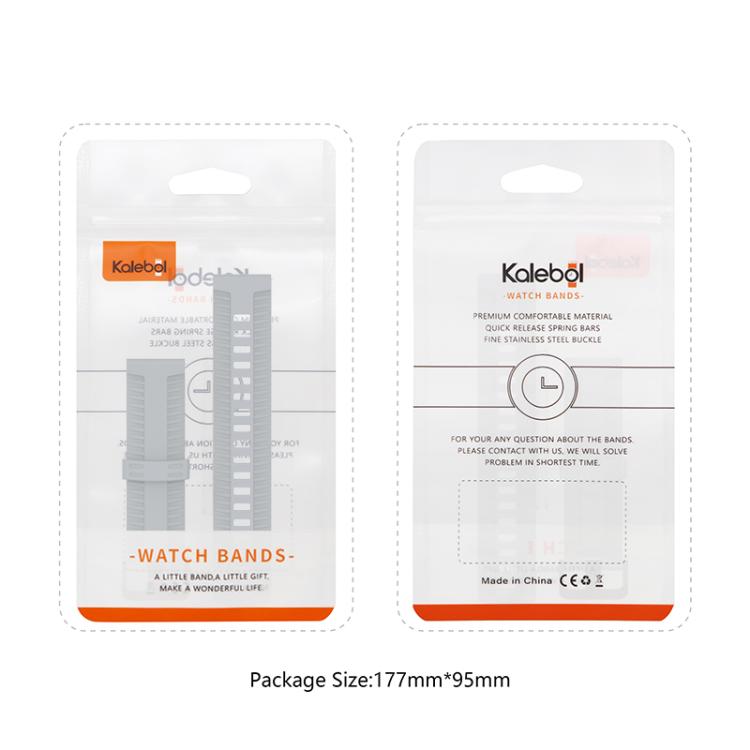 20mm Kalebol Black Buckle Tire Pattern Silicone Watch Band(Orange) - free shipping - PMc TechLife - Order now!