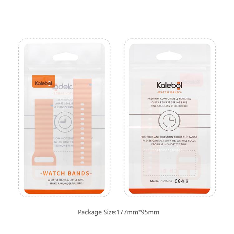 20mm Kalebol Wave Stitch Silicone Watch Band(Pink) - 20mm Bands by Kalebol | Online Shopping South Africa | PMc TechLife | Buy Now Pay Later Mobicred