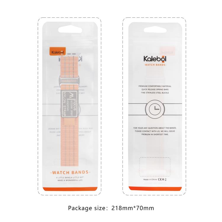 For Apple Watch 46mm / 49mm / 45mm / 44mm Kalebol Dual-section Sports Nylon Loop Watch Band(Green) - Watch Bands by Kalebol | Online Shopping South Africa | PMC TechLife | Buy Now Pay Later Mobicred