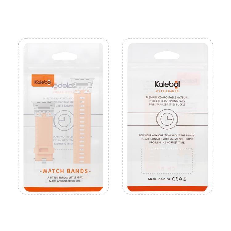 For Apple Watch 46mm / 49mm / 45mm / 44mm Kalebol Armor TPU Watch Band(Black Orange) - Watch Bands by Kalebol | Online Shopping South Africa | PMc TechLife | Buy Now Pay Later Mobicred