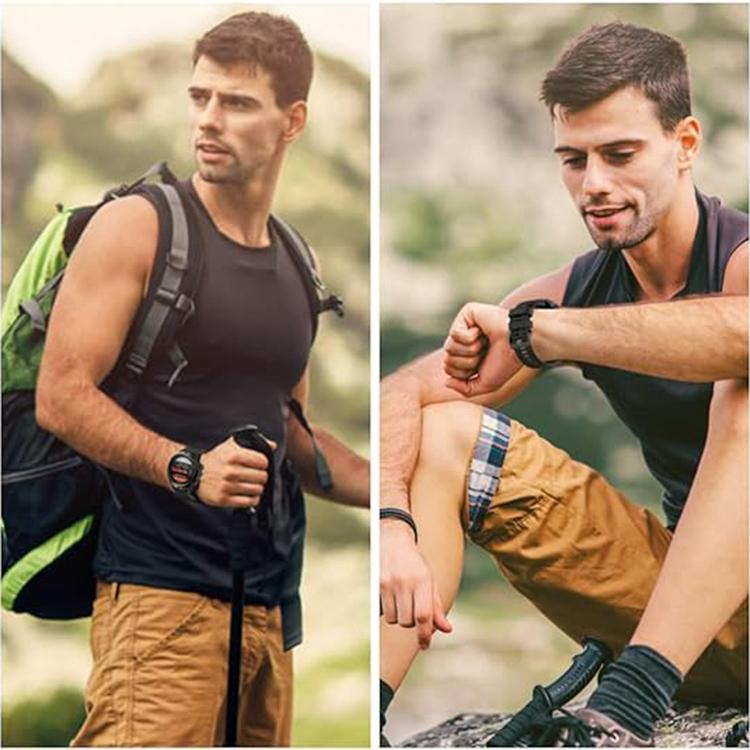 For Garmin QuickFit 26mm Kalebol Ladder Silicone Watch Band(Grey) - free shipping - PMc TechLife - Order now!