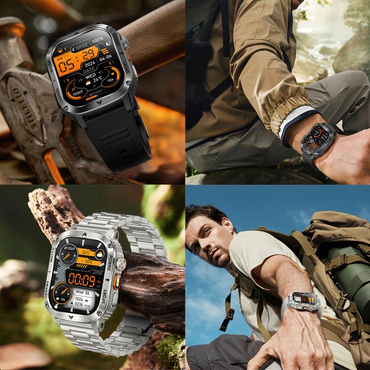 AK80 BT Call Smart Watch, Support Blood Oxygen / Blood Pressure / Heart Rate / Sports Health Monitoring Fitness Tracker(Black Silicone) - free shipping - PMC TechLife - Order now!