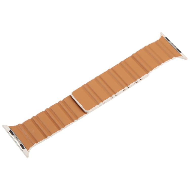 For Apple Watch 46mm / 49mm / 45mm / 44mm Magnetic PU Leather Watch Band(Bronzing) - Watch Bands by PMC TechLife | Online Shopping South Africa | PMC TechLife | Buy Now Pay Later Mobicred