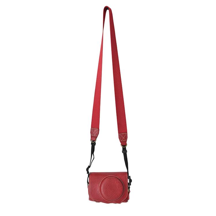 For Canon G7 X Mark III / G7X3 Retro Litchi Texture Leather Full Body Camera Case Bag with Strap(Red) - free shipping - PMC TechLife - Order now!