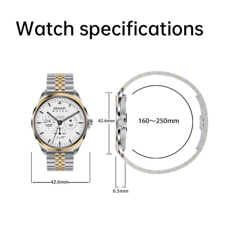 H78 1.43 inch AMOLED Screen Health & Fitness Smart Watch IP67 Waterproof Support BT Call(Silver Milanese) - free shipping - PMC TechLife - Order now!