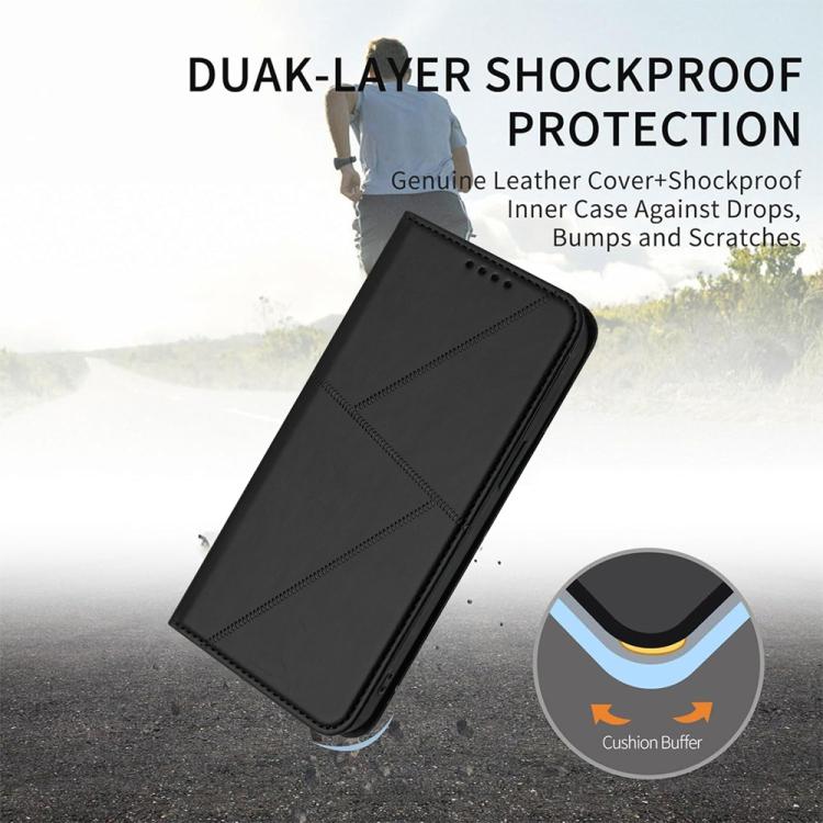 For iPhone 17 Pro Strong Magnetic Frosted Flip Leather Phone Case(Black) - free shipping - PMc TechLife - Order now!