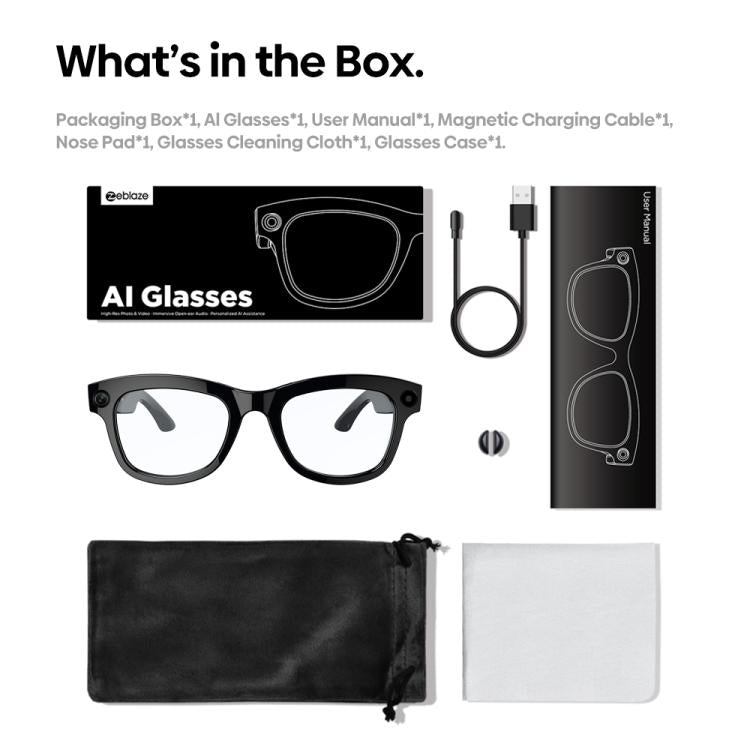 Zeblaze Eyewear AI Shooting Glasses Open-ear Audio AI Assistance(Sunglasses Lenses) - free shipping - PMC TechLife - Order now!