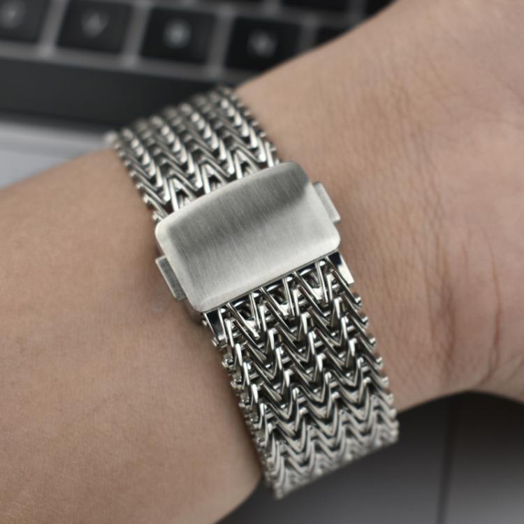 For Apple Watch 46mm / 49mm / 45mm / 44mm Mesh Magnetic Stainless Steel Watch Band(Grey) - free shipping - PMC TechLife - Order now!