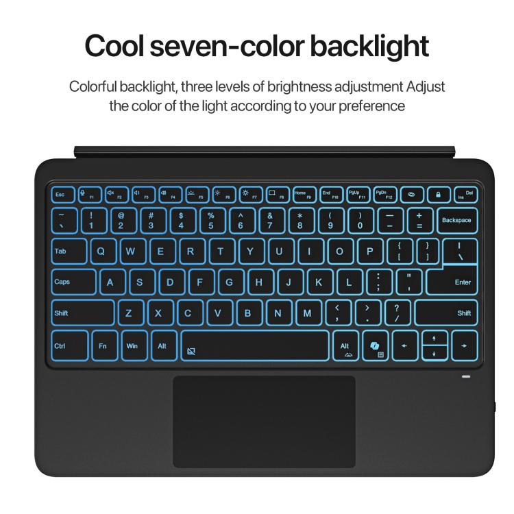 For MicroSoft Surface Pro 12 Backlight Tablet Bluetooth Keyboard with Touch Pad(Black) - free shipping - PMC TechLife - Order now!