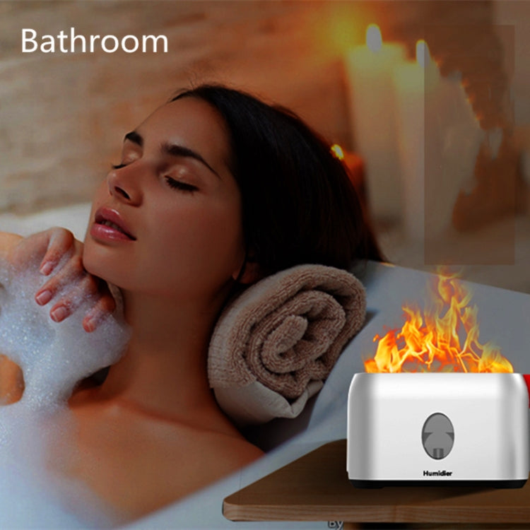 USB Simulation Flame Humidifier (Black) - free shipping - PMC TechLife - Order now!