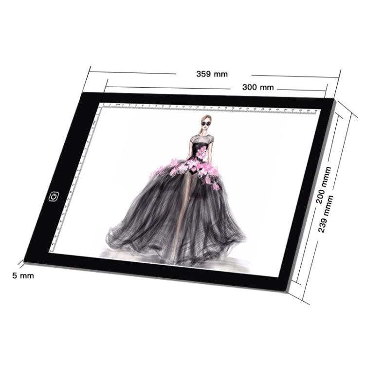A4 Size LED Three Level of Brightness Dimmable Acrylic Copy Boards for Anime Sketch Drawing Sketchpad - by PMC TechLife | Online Shopping South Africa | PMC TechLife | Buy Now Pay Later Mobicred