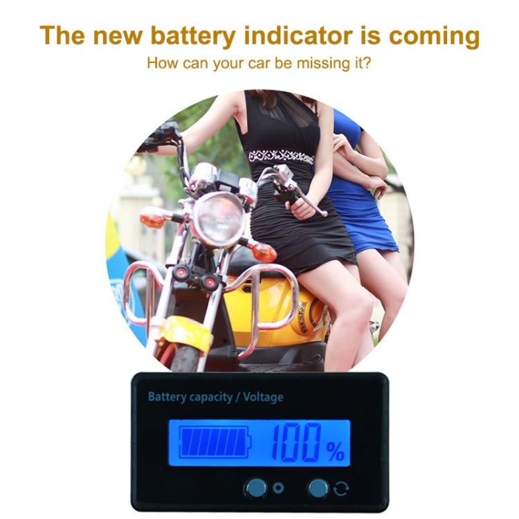 H6133 12V-84V Lead-acid Battery Voltage Tester Percentage Voltmeter Gauge Lithium Battery Status Monitor(White Light) - Battery & Resistance Tester by PMC TechLife | Online Shopping South Africa | PMC TechLife