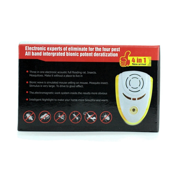6W Electronic Ultrasonic Electromagnetic Wave Anti Mosquito Rat Insect Pest Repeller with Light, EU Plug, AC 90-240V, Random Color Delivery (Yellow) - Repellents by PMC TechLife | Online Shopping South Africa | PMC TechLife | Buy Now Pay Later Mobicred