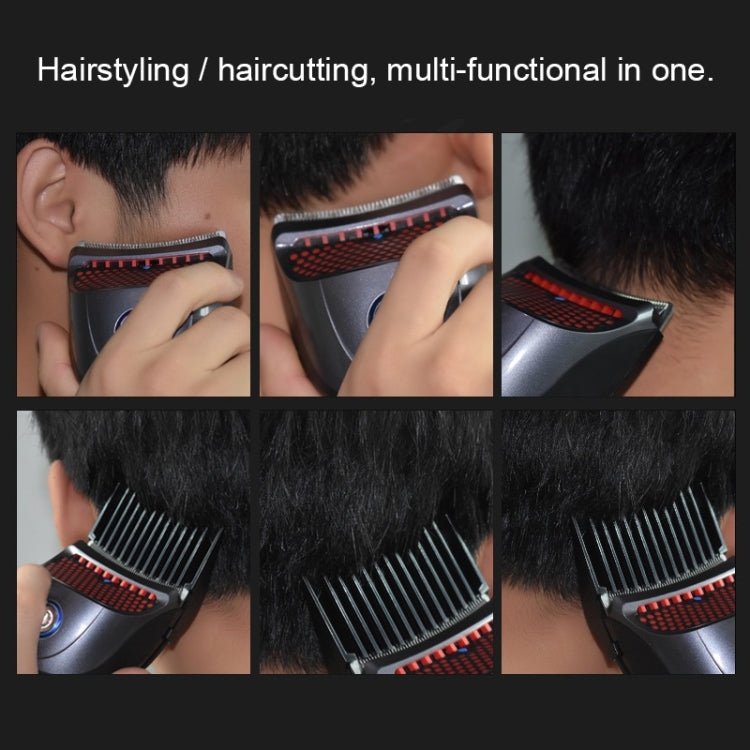 HJ-2019 Men Electric Shaver Fader Self-help Hair Clipper with Cloth + Sponge + Spare Cutter Head, Standard Version, CN Plug - free shipping - PMC TechLife - Order now!
