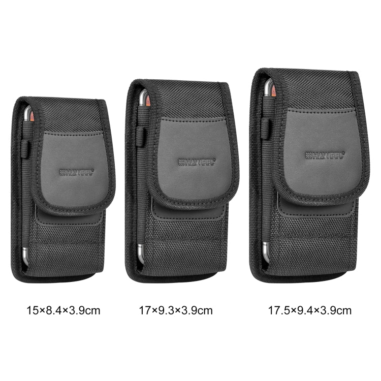 HAWEEL 6.1-6.8 inch Nylon Cloth Phone Belt Clip Carrying Pouch with Card Slot(Black) - free shipping - PMC TechLife - Order now!