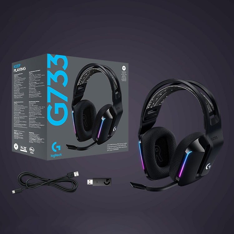 Logitech G733 LIGHT SPEED Wireless RGB Gaming Headset (Black) - free shipping - PMC TechLife - Order now!