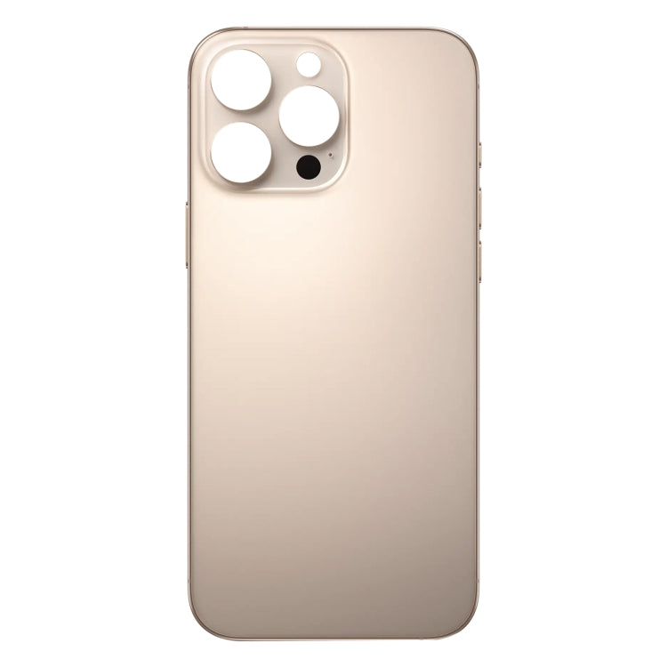 For iPhone 16 Pro Easy Replacement Big Camera Hole Glass Back Battery Cover(Gold) - by PMC Jewellery | Online Shopping South Africa | PMC Jewellery | Buy Now Pay Later Mobicred