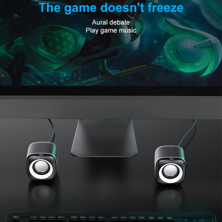 A1 USB Wire-controlled 9D Subwoofer Sound Mini Wired Speaker, Premium Version(White) - by PMC Jewellery | Online Shopping South Africa | PMC Jewellery | Buy Now Pay Later Mobicred