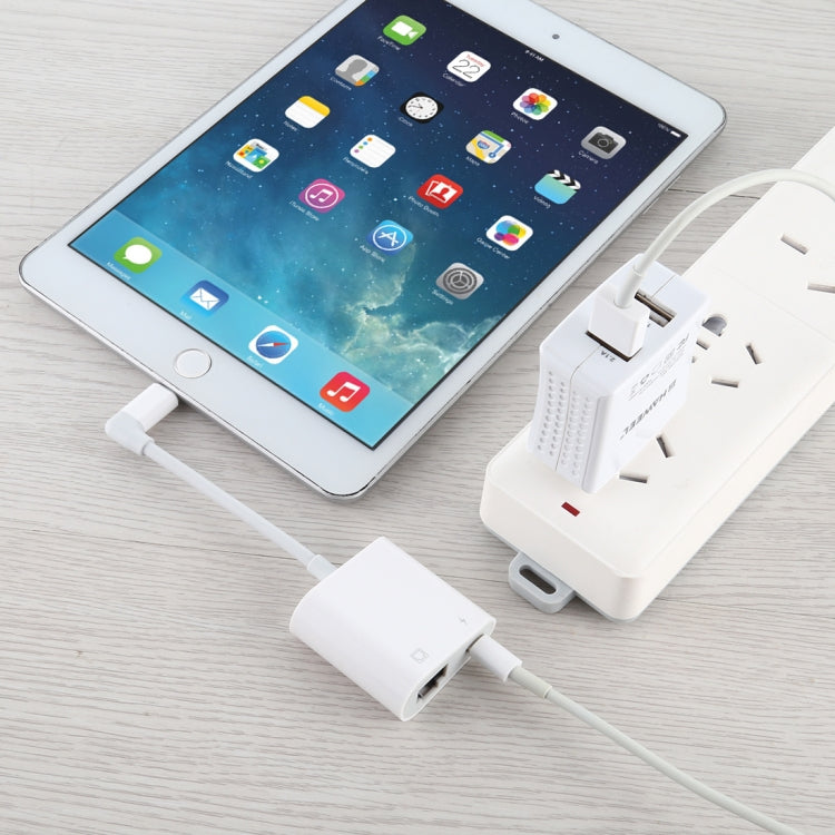 NK-1035 Ethernet Port + 8 Pin Female to 8 Pin Elbow Male Function Adapter(White) - free shipping - PMC Jewellery - Order now!