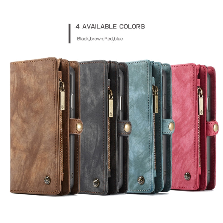 For iPhone XS Max CaseMe Detachable Multifunctional Horizontal Flip Leather Case with Card Slot & Holder & Zipper Wallet & Photo Frame (Blue) - free shipping - PMC Jewellery - Order now!