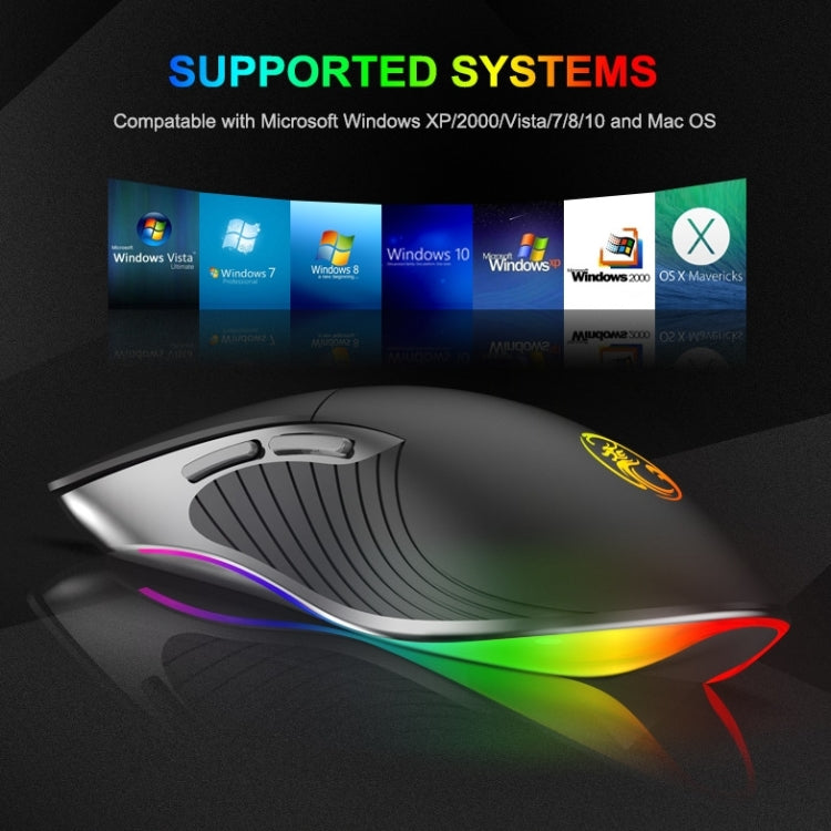 iMICE X6 Wired Mouse 6-button Colorful RGB Gaming Mouse(Black) - free shipping - PMC Jewellery - Order now!