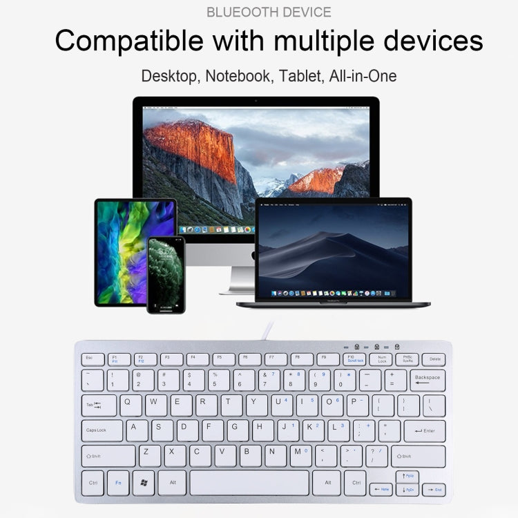 450 78 Keys Ultra-thin USB Wired Keyboard(Silver) - Wired Keyboard by PMC Jewellery | Online Shopping South Africa | PMC Jewellery | Buy Now Pay Later Mobicred
