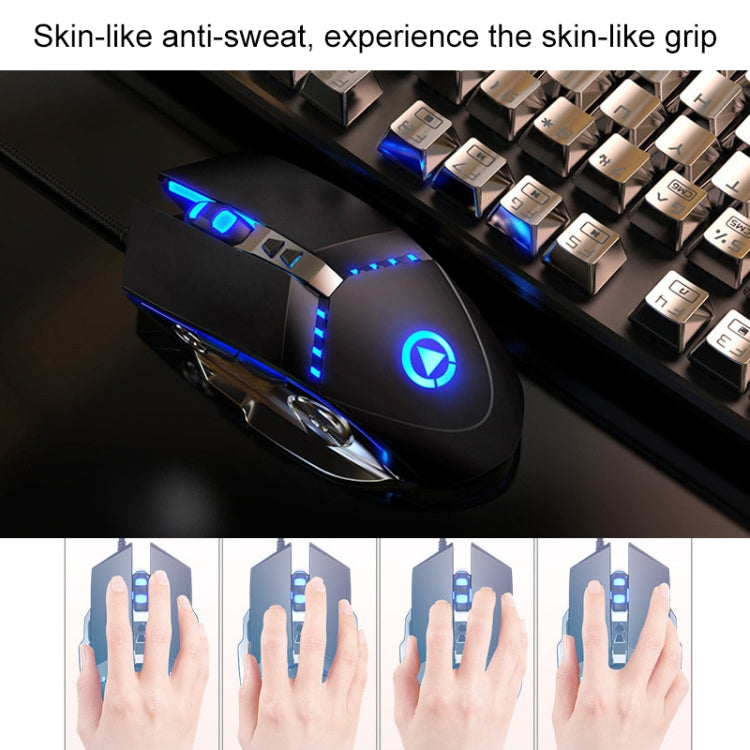 YINDIAO V2 Mechanical Feel Gaming Keyboard Mouse Set (White Rainbow Light) - free shipping - PMC Jewellery - Order now!