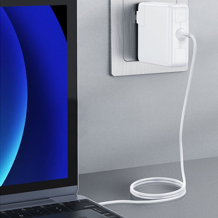 14.5V 3.1A 45W 5 Pin L Style MagSafe 1 Power Charger for Apple Macbook A1244 / A1237 / A1369 / A1370 / A1374 / A1304, Length: 1.7m, EU Plug(White) - Cable & Adapter by PMC Jewellery | Online Shopping South Africa | PMC Jewellery | Buy Now Pay Later Mobicred