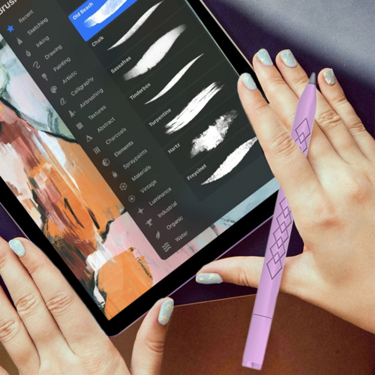 For Apple Pencil (USB-C) Diamond Pattern Silicone Stylus Pen Protective Case (Black) - Pencil Accessories by PMC Jewellery | Online Shopping South Africa | PMC Jewellery | Buy Now Pay Later Mobicred