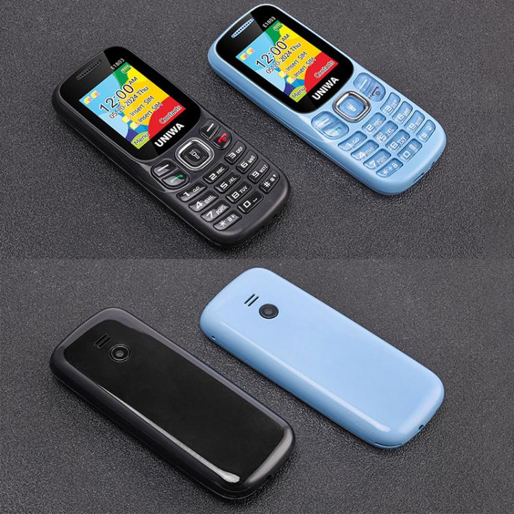 UNIWA E1803 Elder Keypad Phone, 1.77 inch SC6531E, LED Flashlight, 21 Keys, Network: 2G, EU Plug (Black) - free shipping - PMc TechLife - Order now!