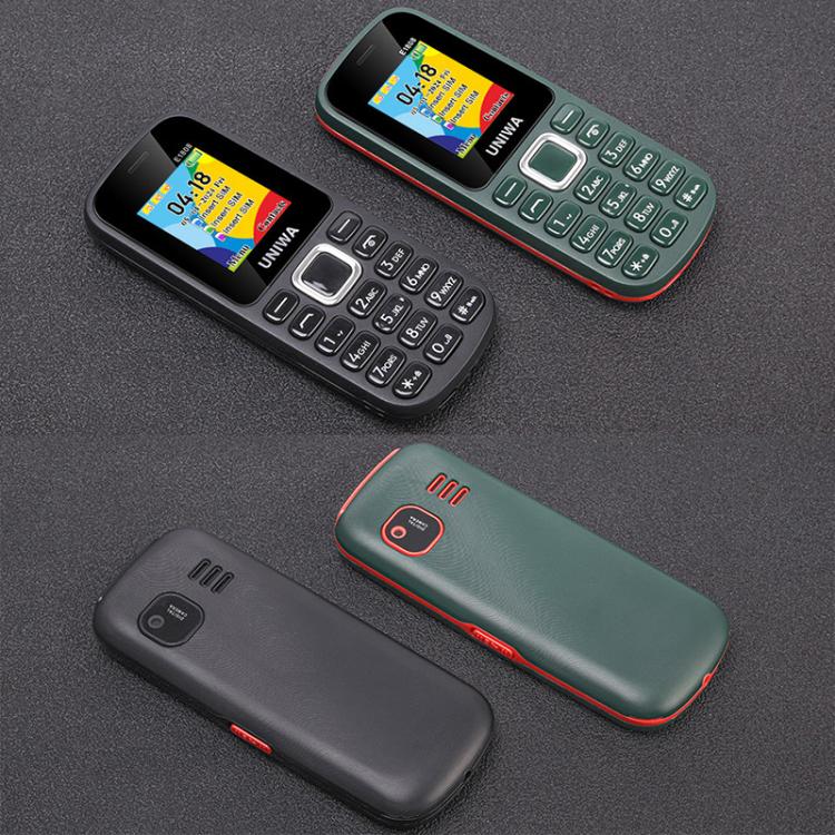 UNIWA E1808 Elder Keypad Phone, 1.77 inch SC6531E, LED Flashlight, 21 Keys, Network: 2G, Triple SIM, EU Plug (Blue) - free shipping - PMc TechLife - Order now!