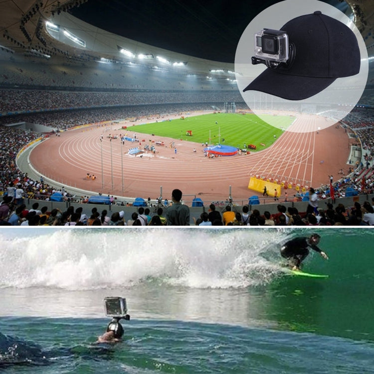 Outdoor Sun Hat Topi Baseball Cap with Camera Stand Holder Mount for GoPro & SJCAM & Xiaomi Xiaoyi Sport Action Camera - by PMC TechLife | Online Shopping South Africa | PMC TechLife | Buy Now Pay Later Mobicred