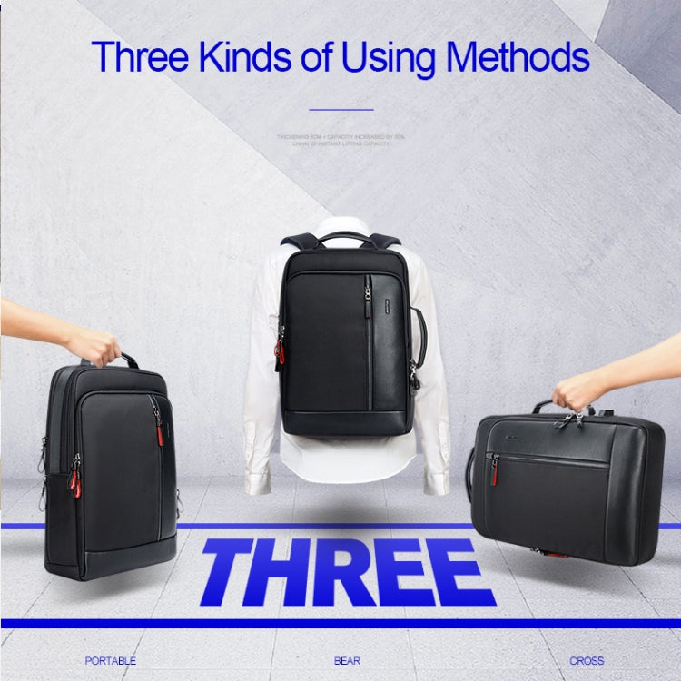 Bopai 751-006641 Large Capacity Business Fashion Breathable Laptop Backpack with External USB Interface, Size: 30 x 15 x 44cm(Black) - free shipping - PMC Jewellery - Order now!