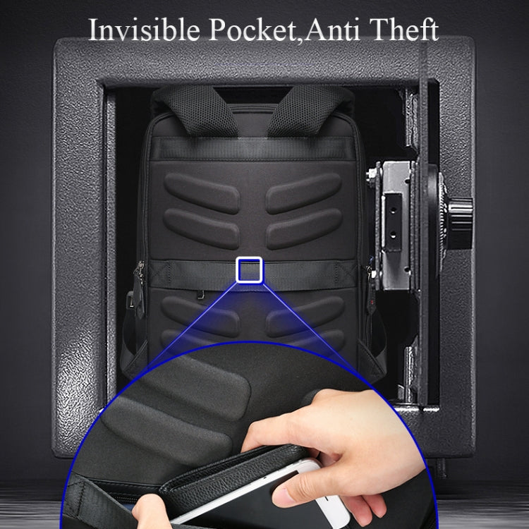 Bopai 851-009911 Business Anti-theft Waterproof Large Capacity Double Shoulder Bag,with USB Charging Port, Size: 30.5x13x45cm (Black) - free shipping - PMC Jewellery - Order now!